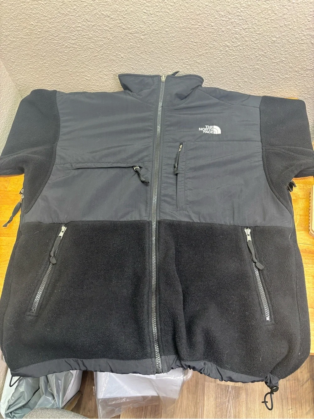 The North Face Denali Fleece Jacket Mens Large Black Polartec Zip Full A193